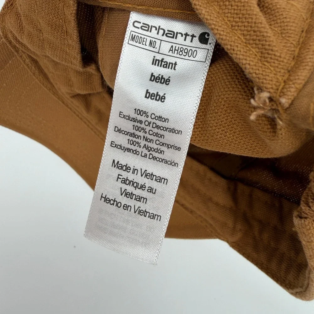 Carhartt‎ Infant Brown Signature Canvas Cap 100% Cotton